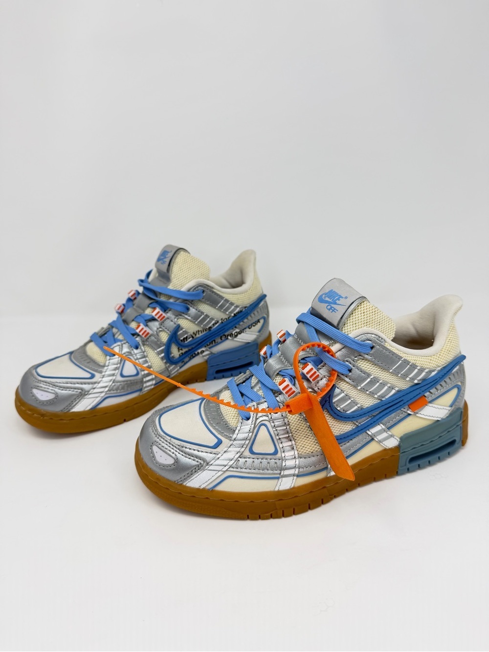 Nike Kids Silver, Blue & Orange Low-Top Sneakers